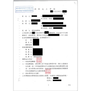 成功幫委託人調解離婚並讓對方放棄婚後財產請求權2-1